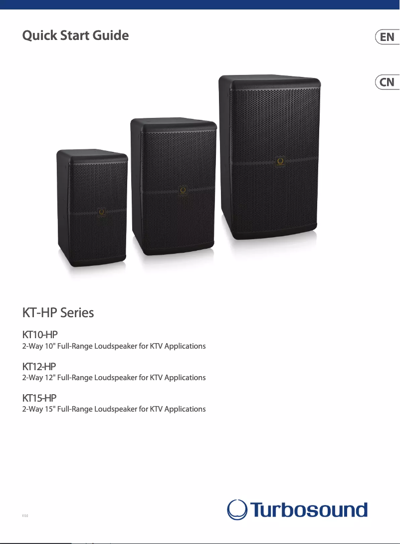 Page n°1 - Manuel utilisateur Turbosound KT10-HP