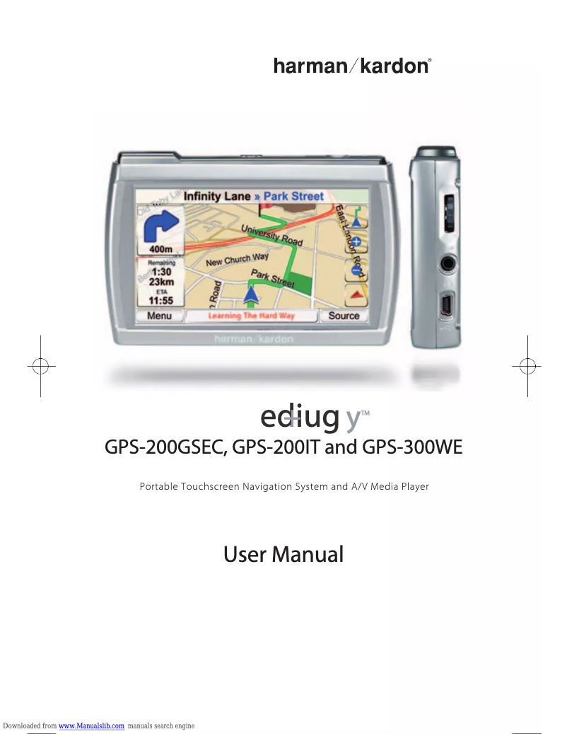 Page n°1 - Manuel utilisateur Harman Kardon GPS-200GSEC