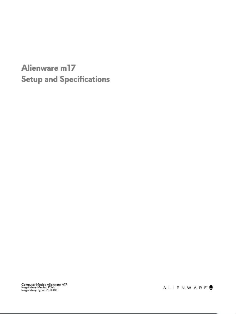 Page 1 de la notice Guide d'installation Alienware M17