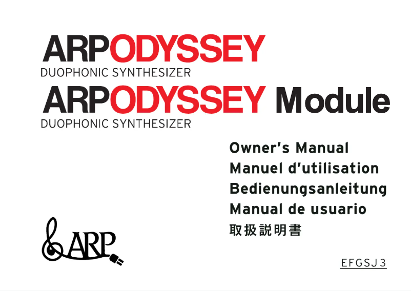 Image de la première page du manuel de l'appareil ARP ODYSSEY FS