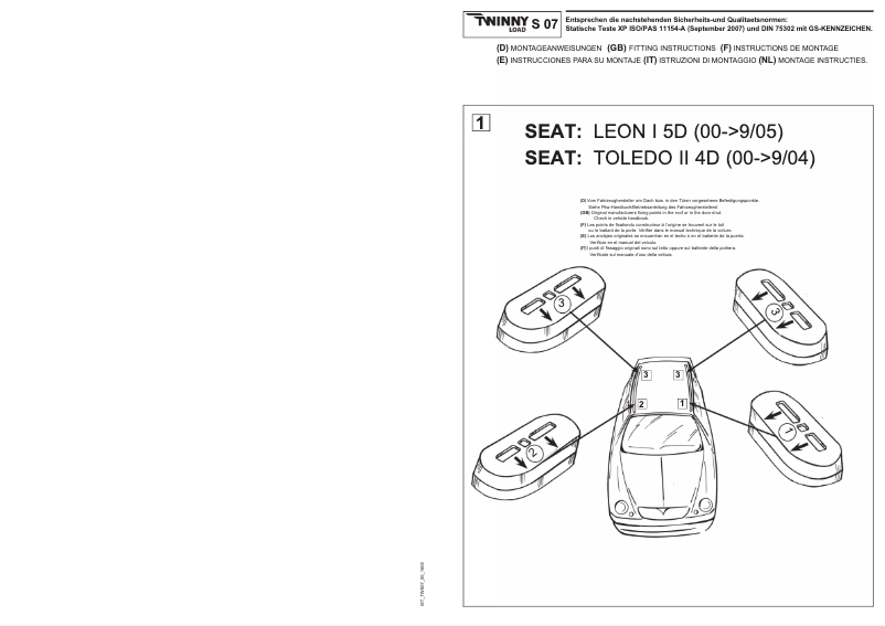 Page 1 de la notice Manuel utilisateur Twinny Load S 07