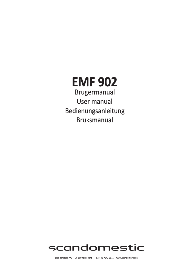 Image de la première page du manuel de l'appareil EMF 902