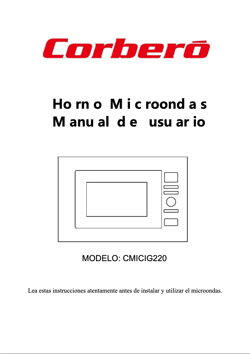 Page n°1 - Manuel utilisateur Corbero CMICIG220