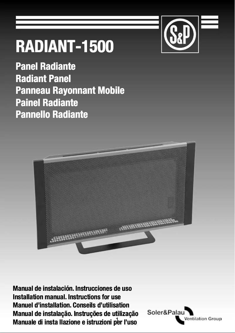 Image de la première page du manuel de l'appareil RADIANT-1500