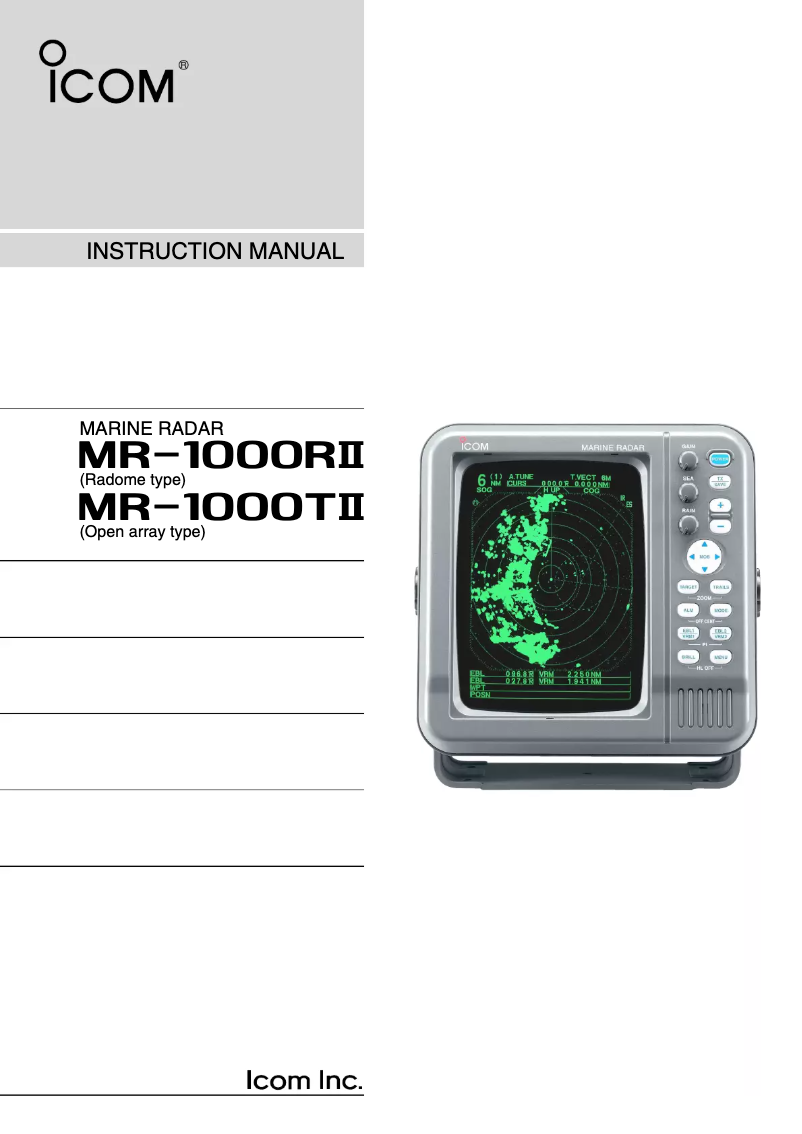Page 1 de la notice Manuel utilisateur ICOM MR1000RII