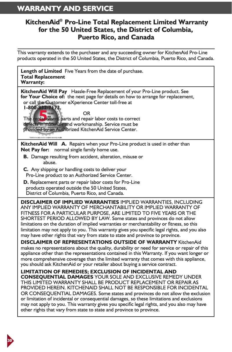 Page 1 de la notice Mode d'emploi KitchenAid KFP1642CA