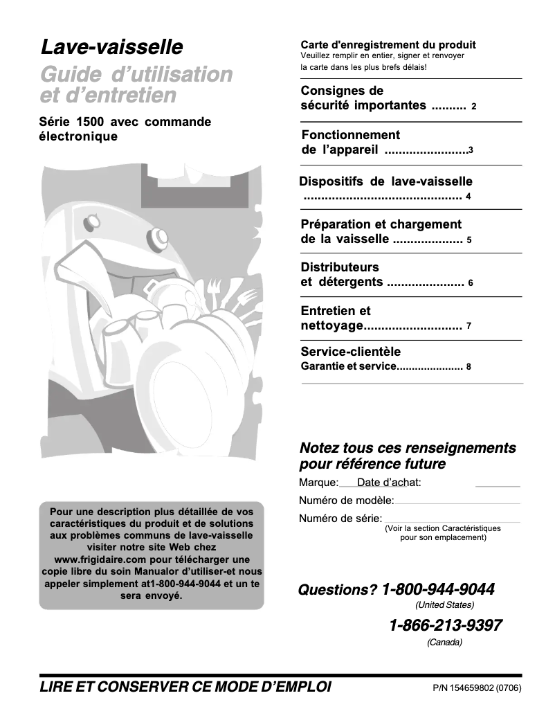 Image de la première page du manuel de l'appareil FDB1500LFQ