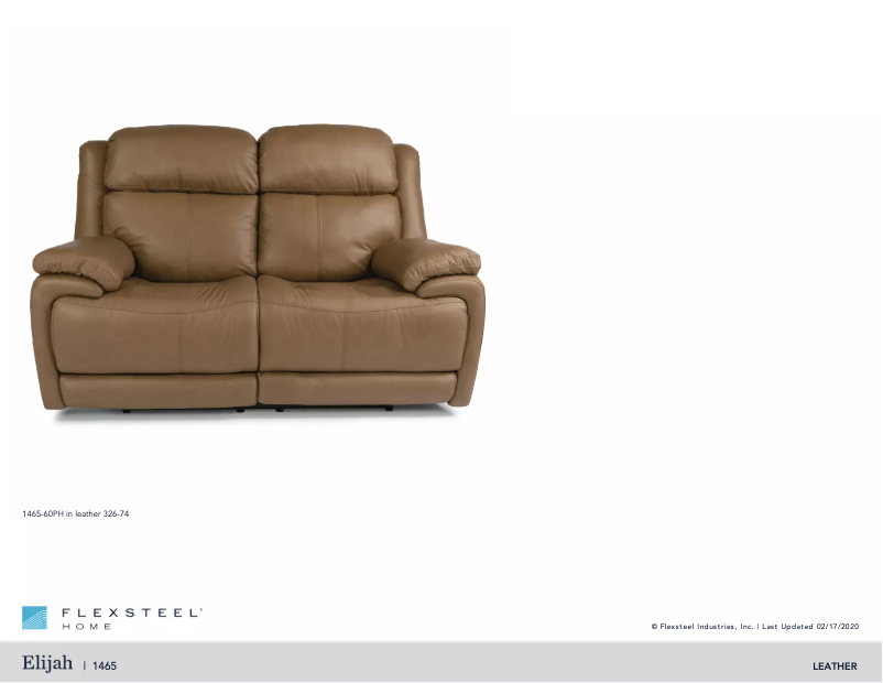 Page 1 de la notice Manuel utilisateur Flexsteel Elijah 1465-60PH