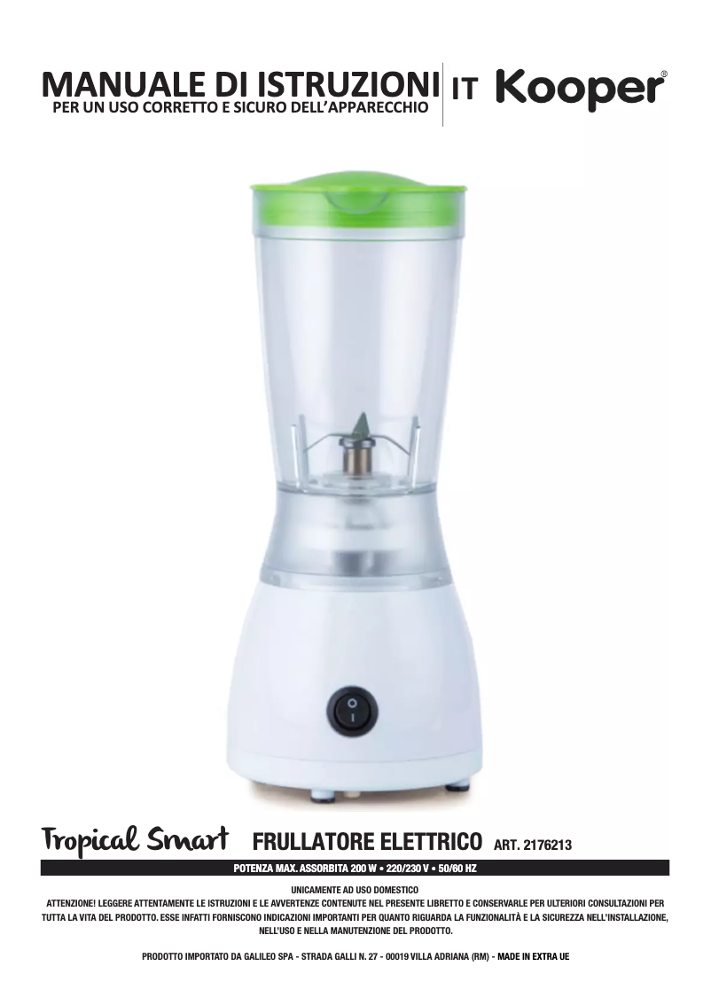 Página 1 del manual Manual de usuario Kooper 2176213
