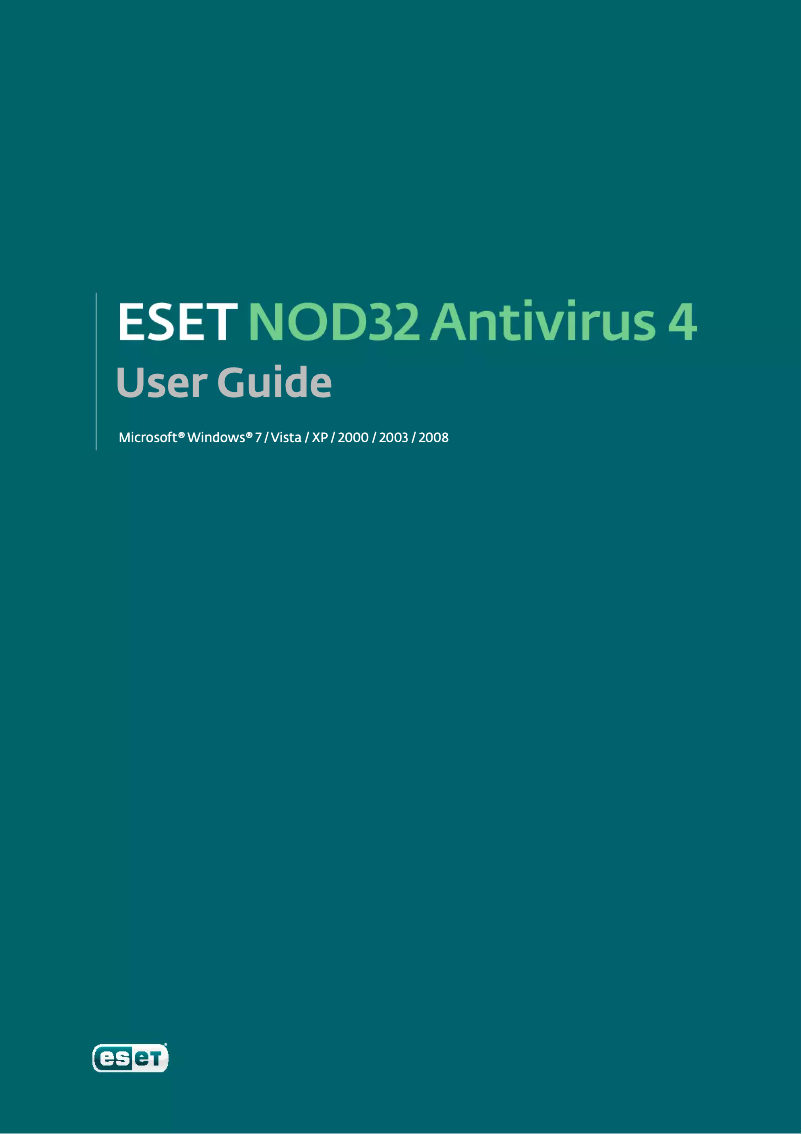 Página 1 del manual Manual de usuario ESET NOD32 Antivisrus 4