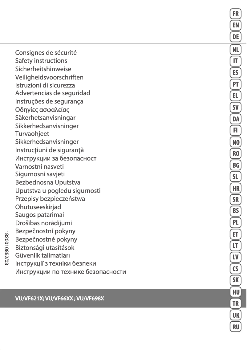 Image de la première page du manuel de l'appareil Eole Compact VU6210