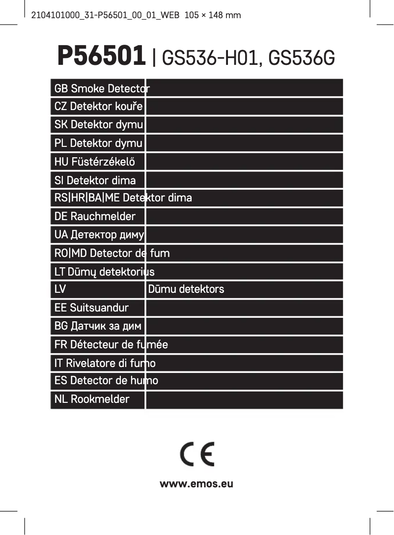 Page 1 de la notice Manuel utilisateur Emos P56501