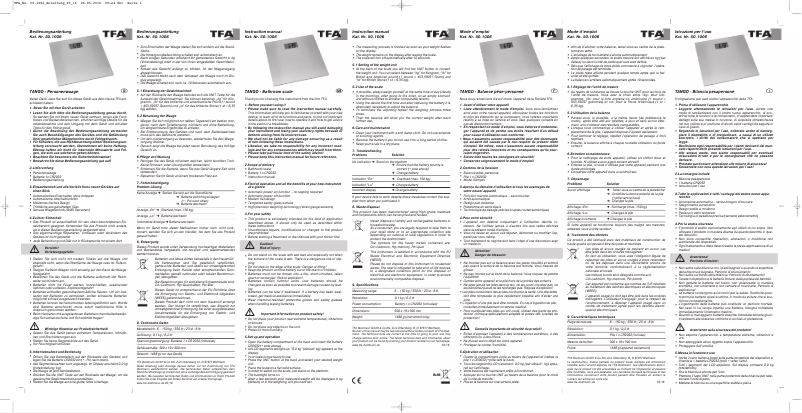 Image de la première page du manuel de l'appareil Tango 50.1006.54