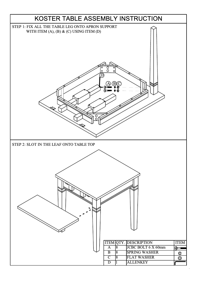 Page 1 de la notice Manuel utilisateur Talgø Koster (80x80)