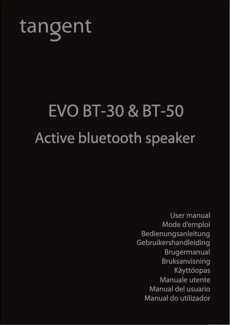 Page 1 de la notice Manuel utilisateur Tangent EVO BT-50