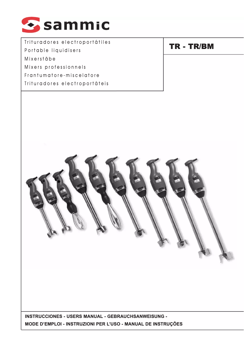 Página 1 del manual Manual de usuario Sammic TR-550 BXL