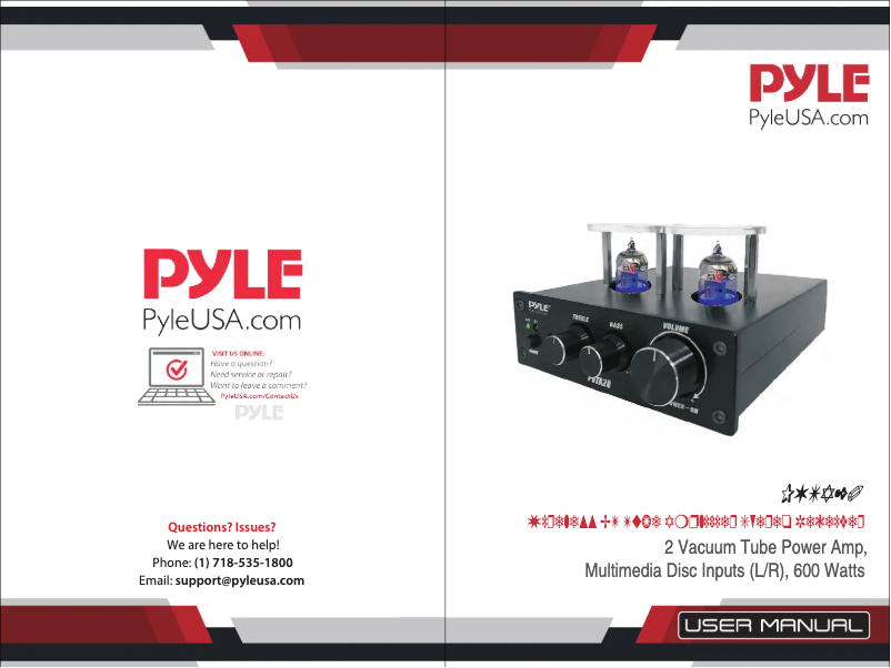 Page n°1 - Manuel utilisateur Pyle PVTA20