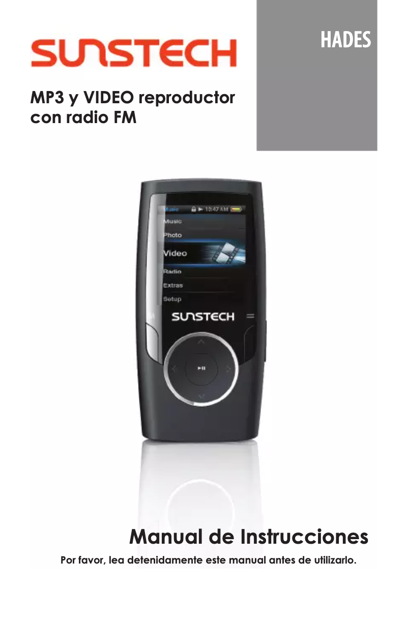 Image de la première page du manuel de l'appareil Hades