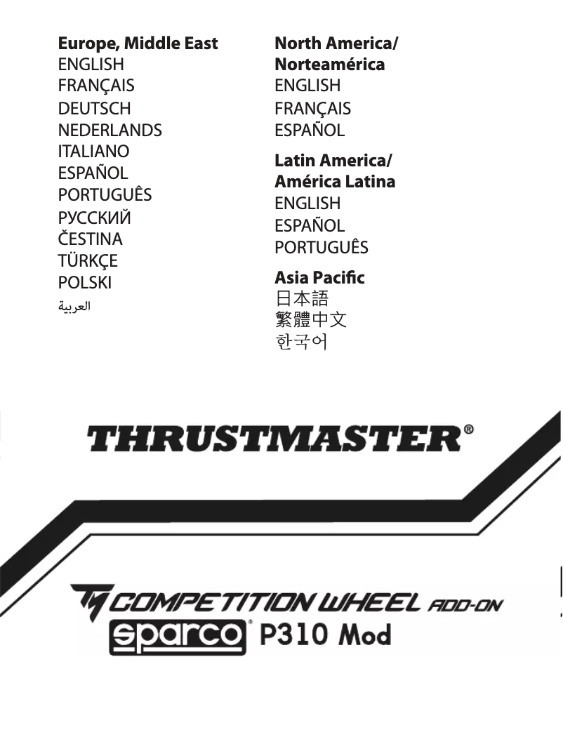 Página 1 del manual Manual de usuario Thrustmaster TM Competition Wheel Add-On Sparco P310