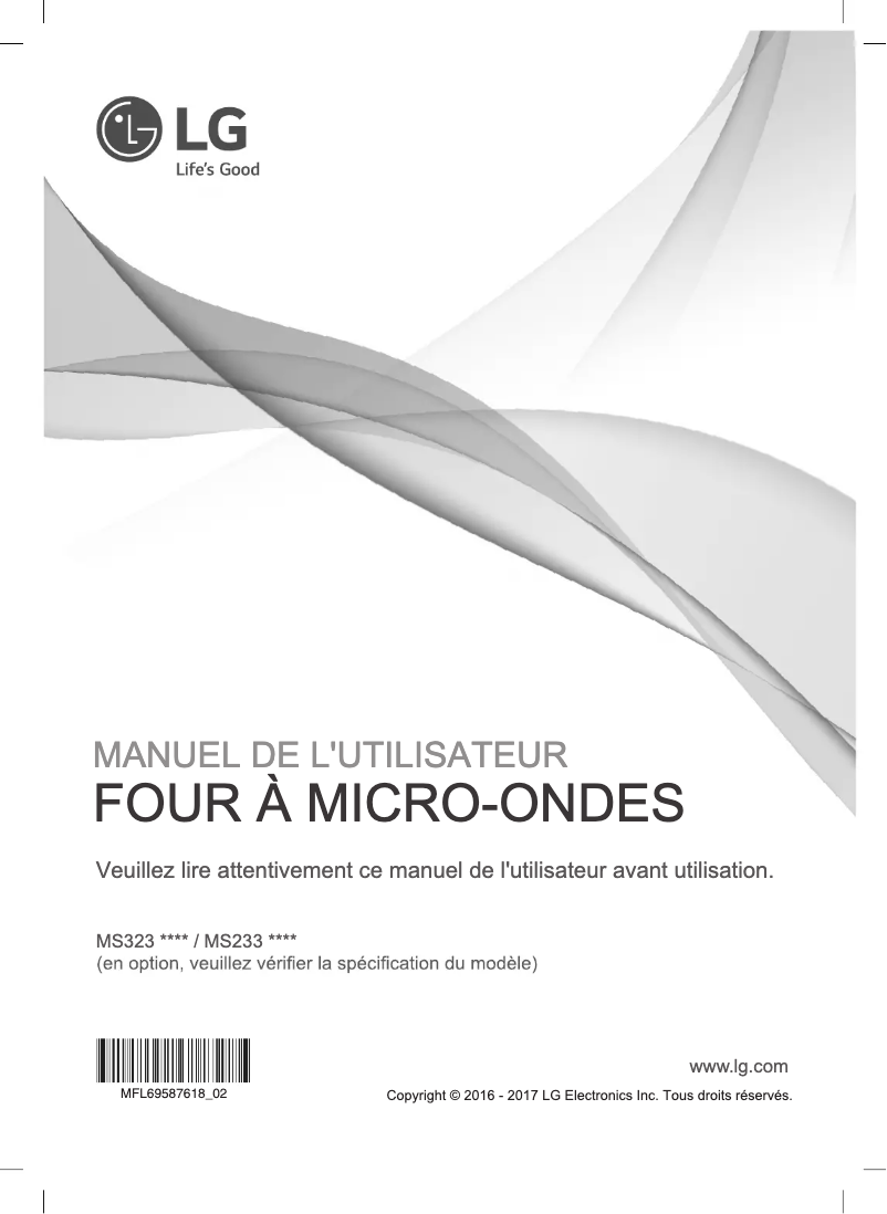 Page 1 de la notice Manuel utilisateur LG MS2336GIH