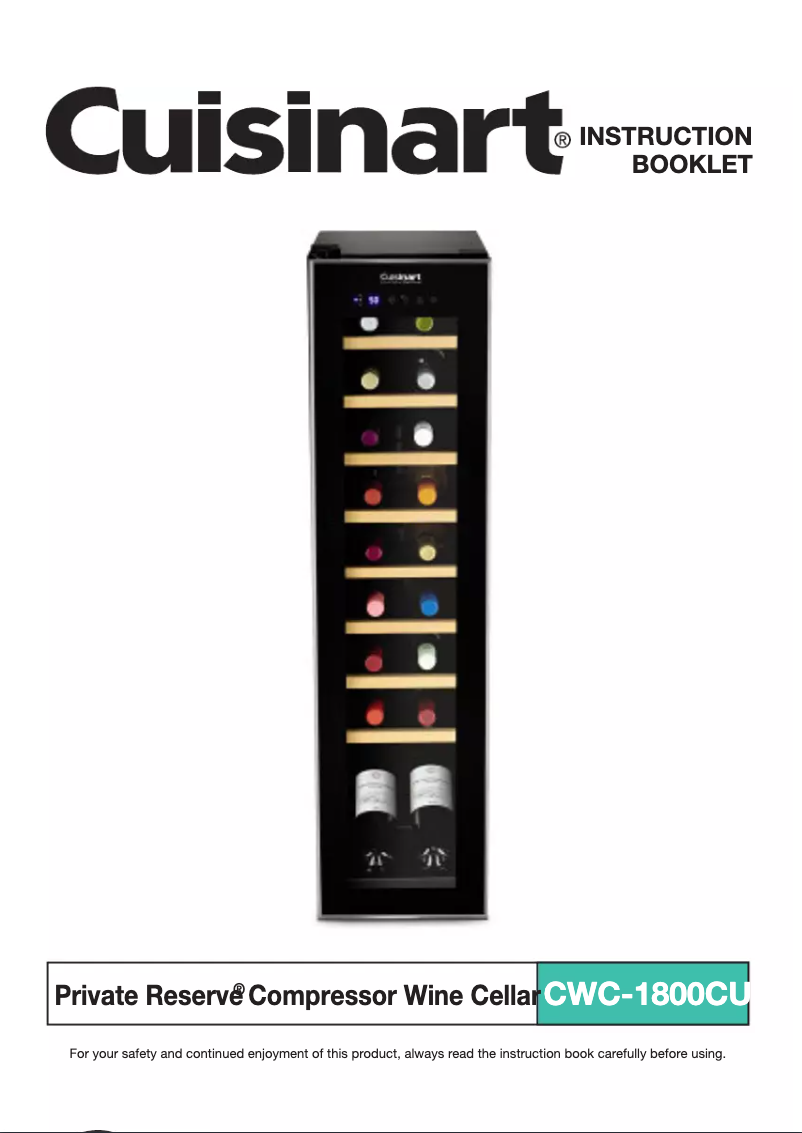 Página 1 del manual Manual de usuario Cuisinart Private Reserve CWC-1800CU