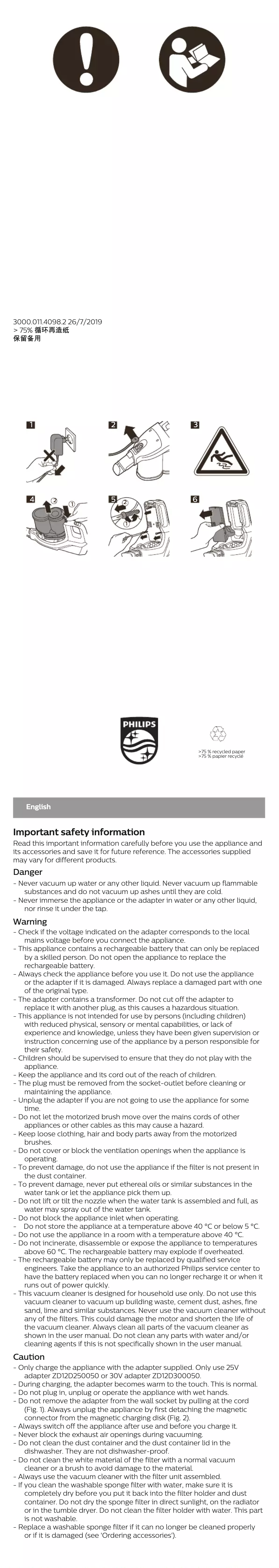 Imagen de la primera página del manual del dispositivo FC6908