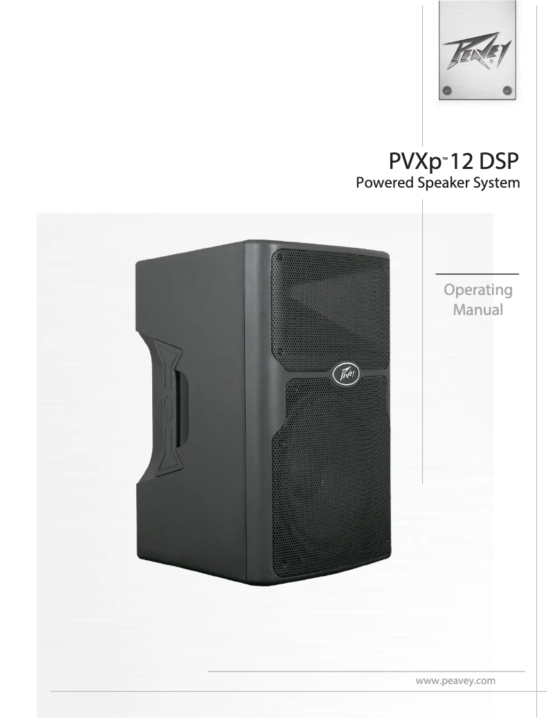 Page n°1 - Manuel utilisateur Peavey PVXp 12 DSP