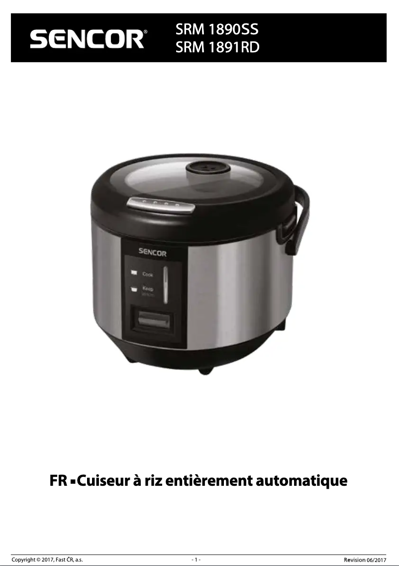 Page 1 de la notice Manuel utilisateur Sencor SRM 1891RD