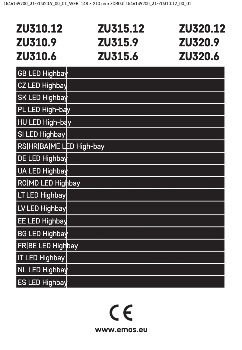Imagen de la primera página del manual del dispositivo ZU320.9