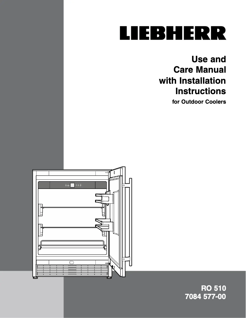 Page n°1 - Guide d'installation Liebherr RO510