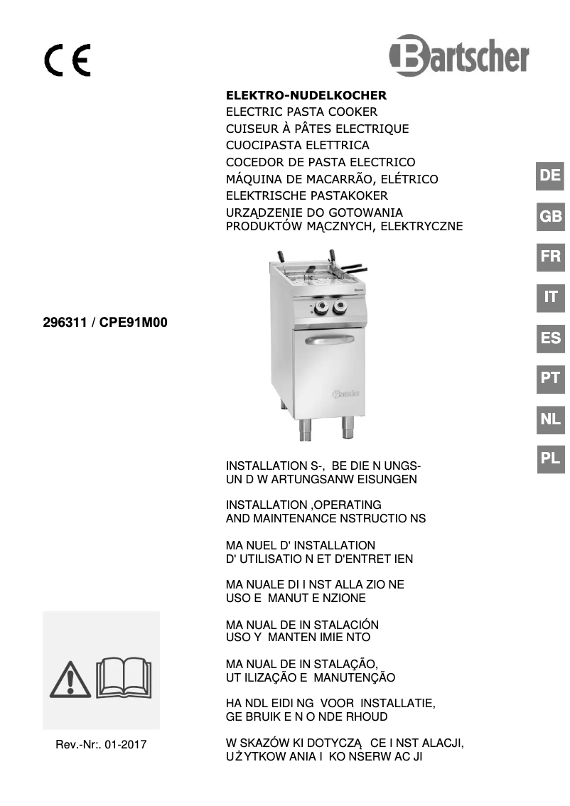 Página 1 del manual Manual de usuario Bartscher 296311