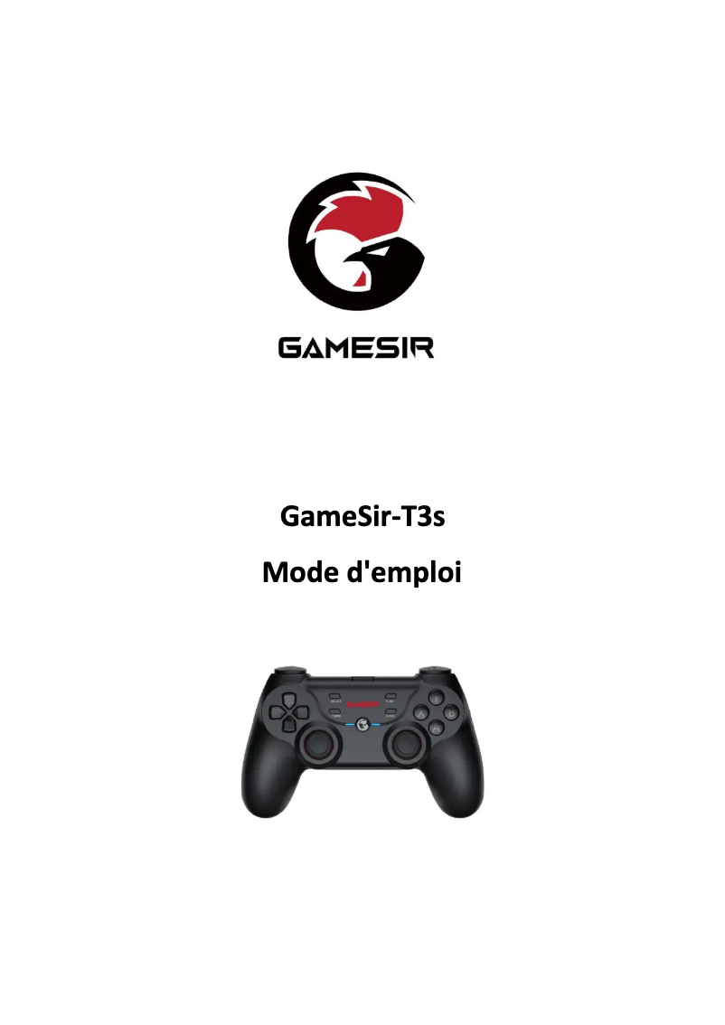 Page 1 de la notice Manuel utilisateur Gamesir T3s