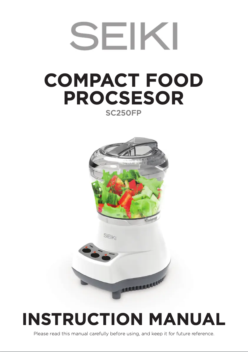 Page 1 de la notice Manuel utilisateur Seiki SC250FP