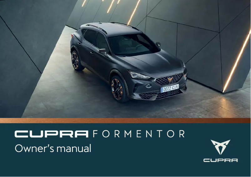 Page 1 de la notice Manuel utilisateur Seat Cupra Formentor (2020)