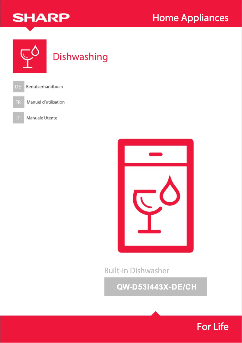 Page 1 de la notice Manuel utilisateur Sharp QW-D53I443X-DE