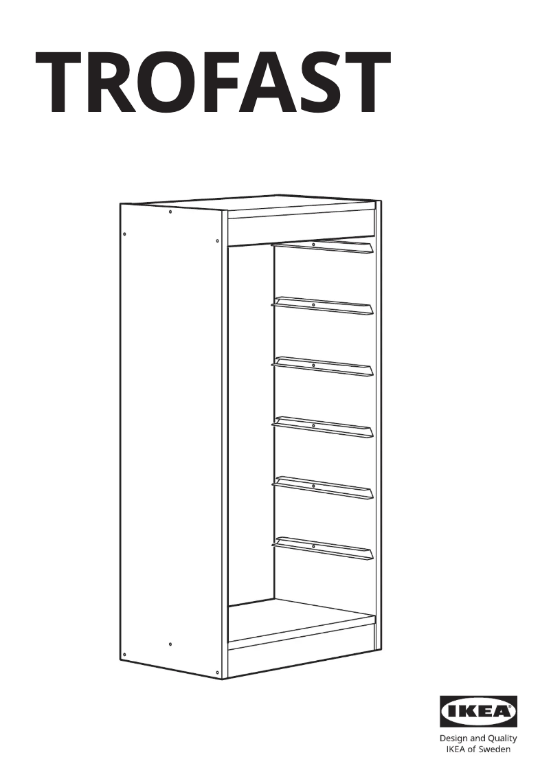 Page 1 de la notice Manuel utilisateur Ikea TROFAST 203.514.31