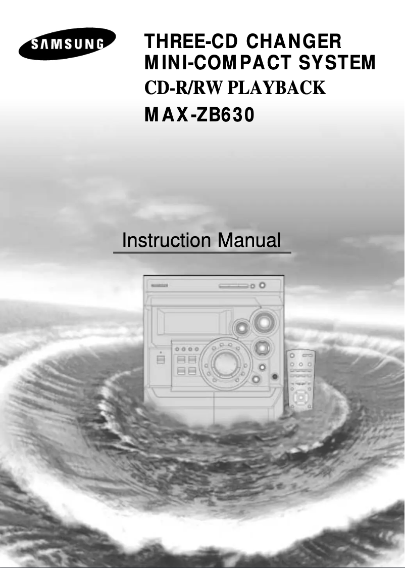 Page 1 de la notice Manuel utilisateur Samsung MAX-ZB630