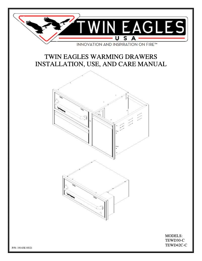 Page n°1 - Manuel utilisateur Twin Eagles TEWD30-C