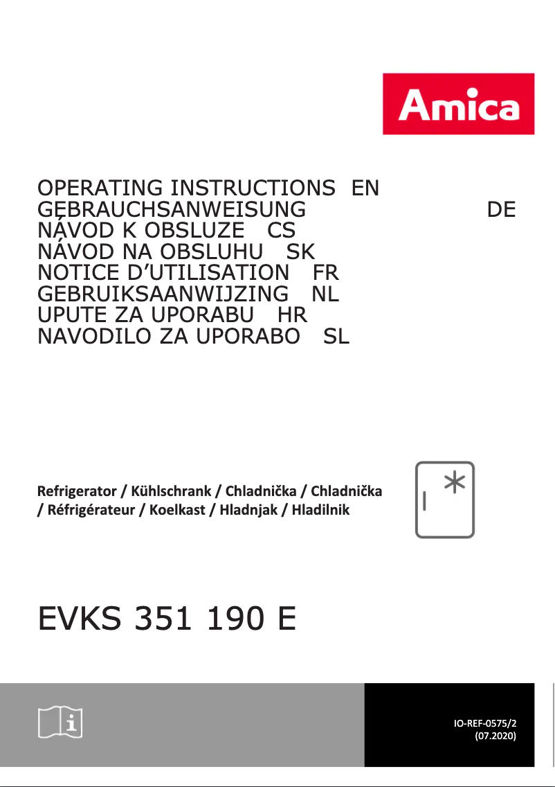 Page 1 de la notice Manuel utilisateur Amica EVKS 351 190 E