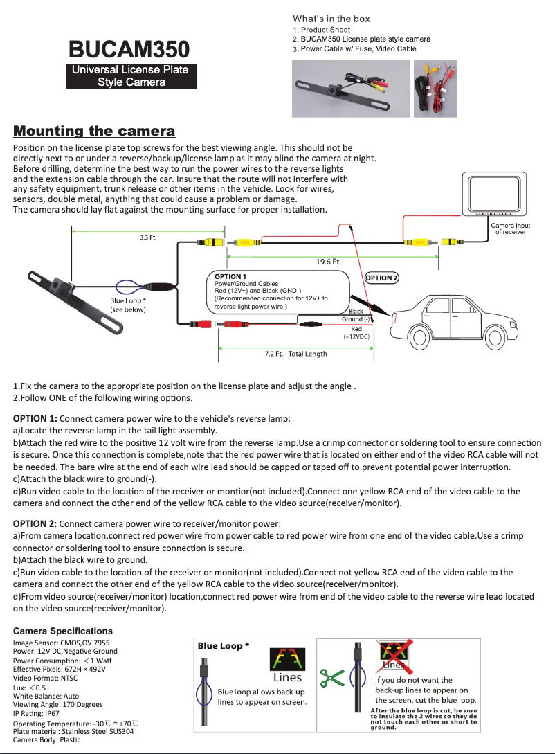 Page 1 de la notice Manuel utilisateur Jensen BUCAM350