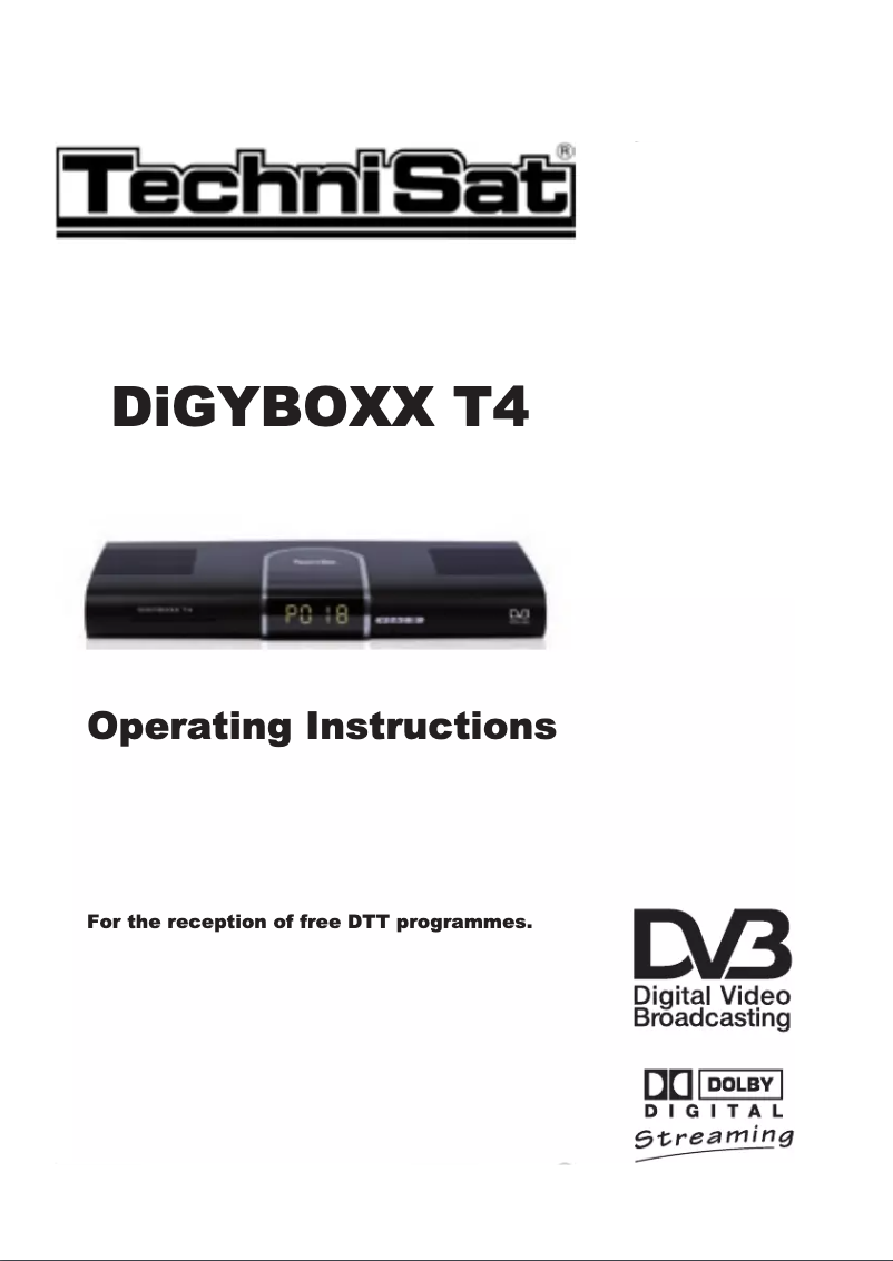 Page n°1 - Manuel utilisateur TechniSat DiGYBOXX T4