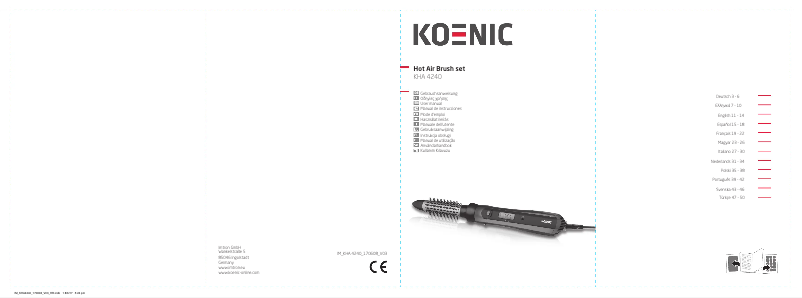 Página 1 del manual Manual de usuario Koenic KHA 4240