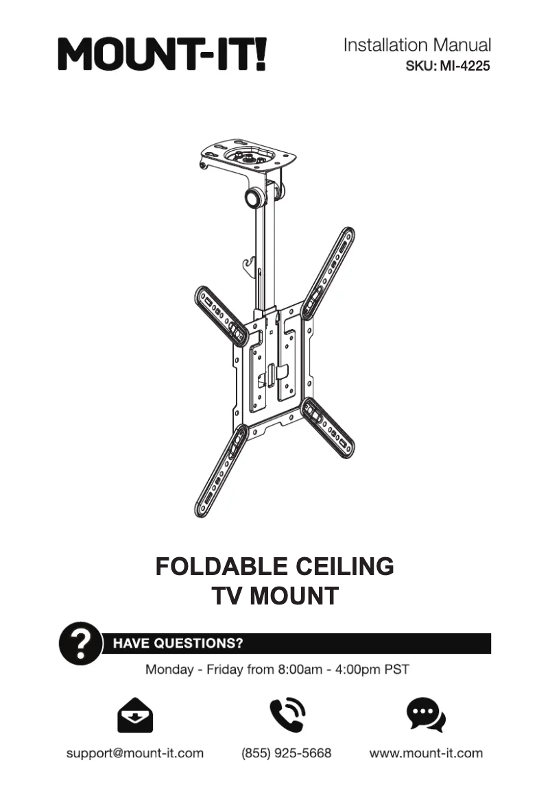 Page n°1 - Manuel utilisateur Mount-It! MI-4225