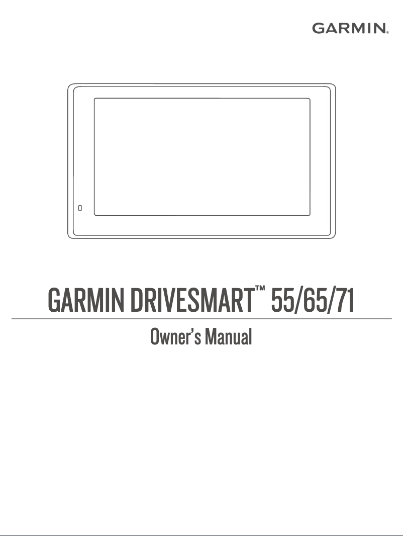 Page n°1 - Manuel utilisateur Garmin DriveSmart 55T-D