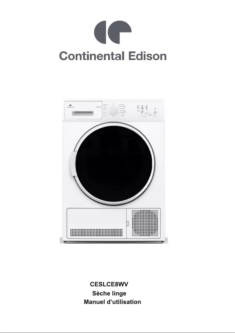Page n°1 - Manuel utilisateur Continental Edison CESLCE8WV