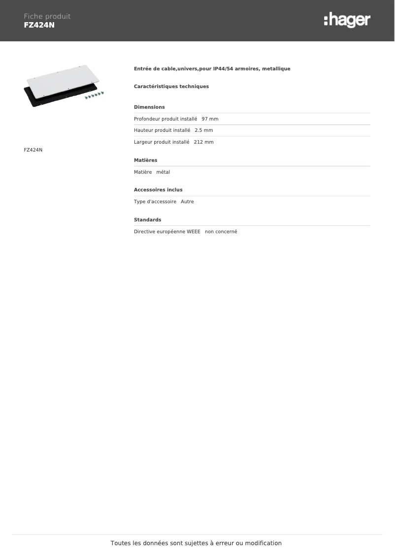 Image de la première page du manuel de l'appareil FZ424N