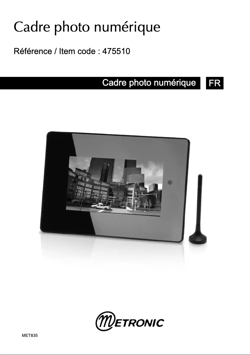 Page 1 de la notice Manuel utilisateur Metronic 475510