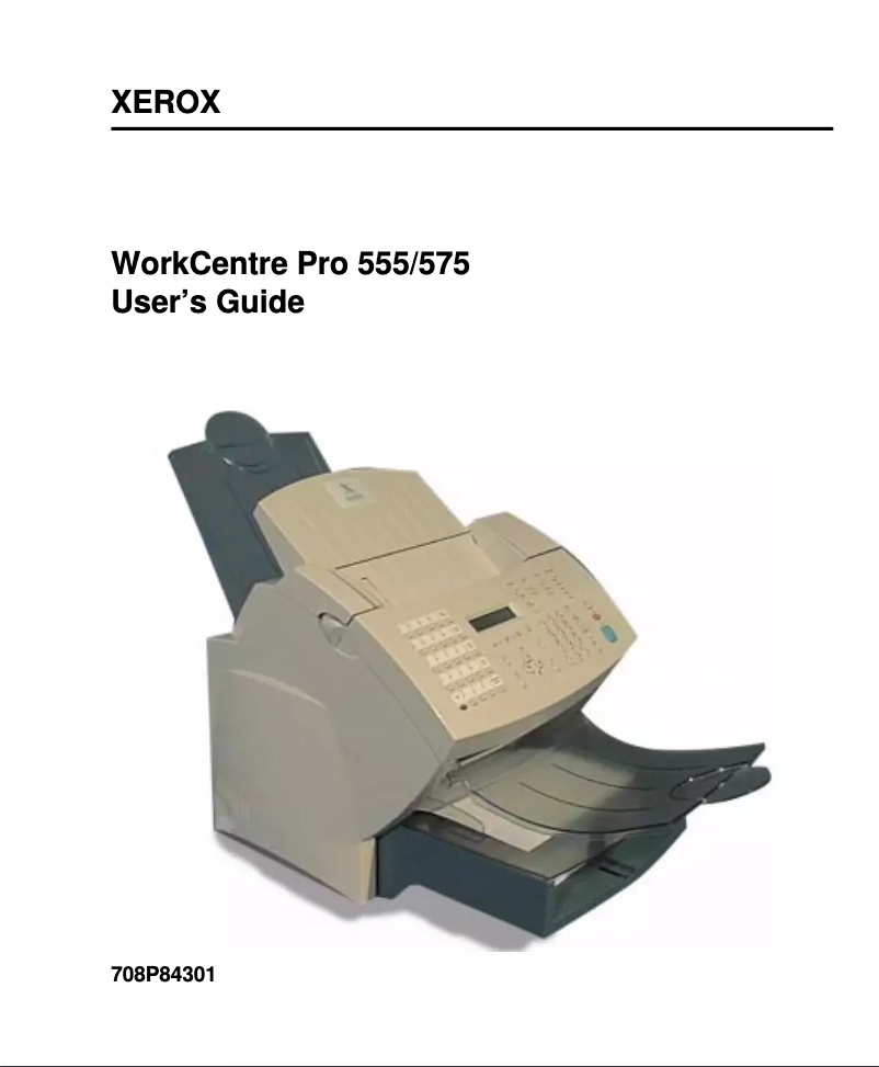 Página 1 del manual Manual de usuario Xerox WorkCentre Pro 555