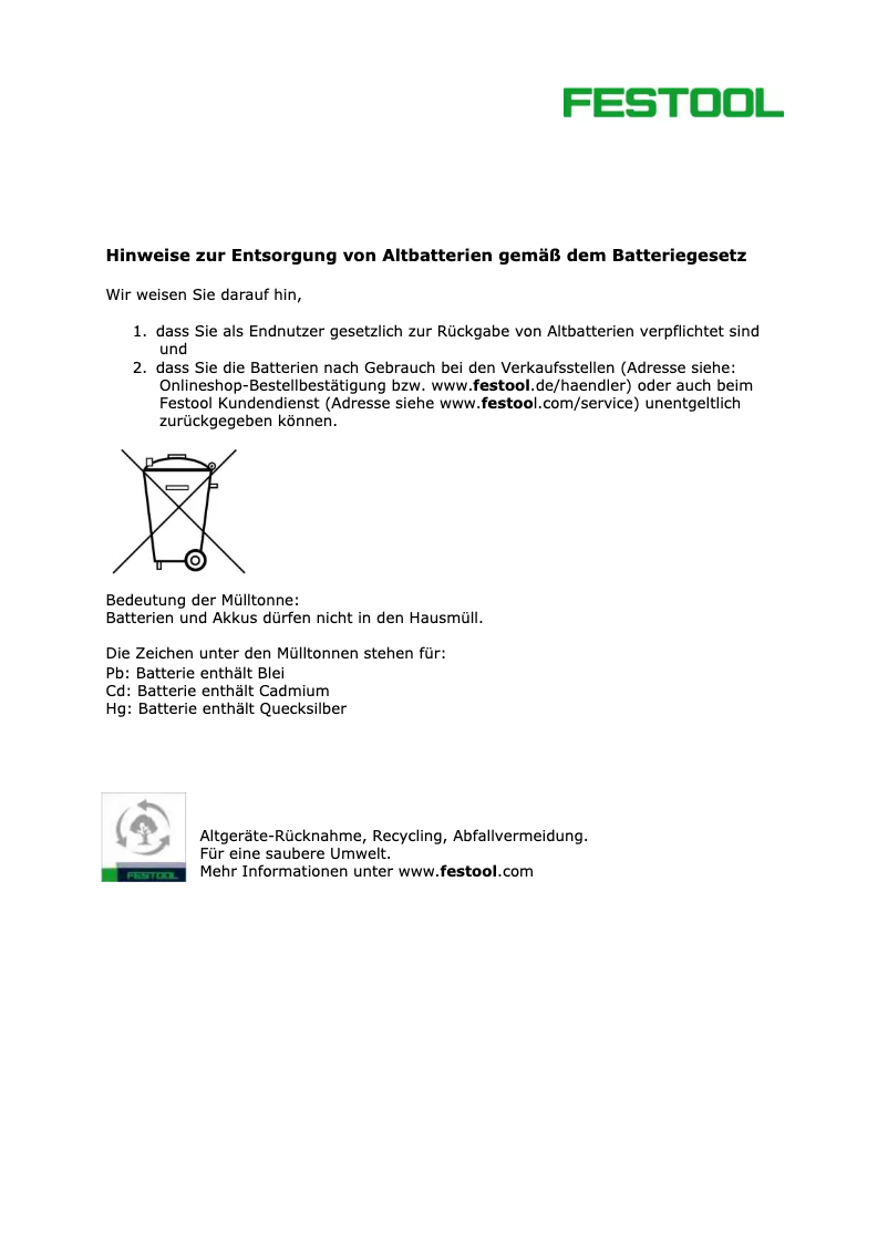Image de la première page du manuel de l'appareil CXS Li 1,5 Plus