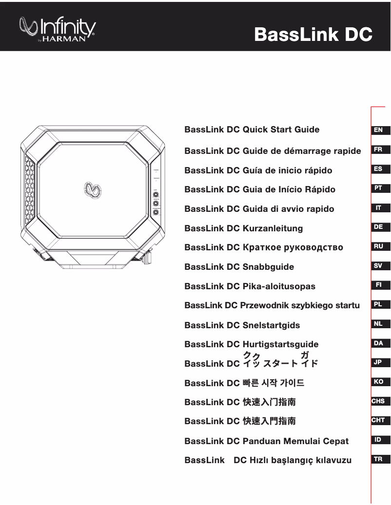 Page 1 de la notice Manuel utilisateur Infinity BassLink DC